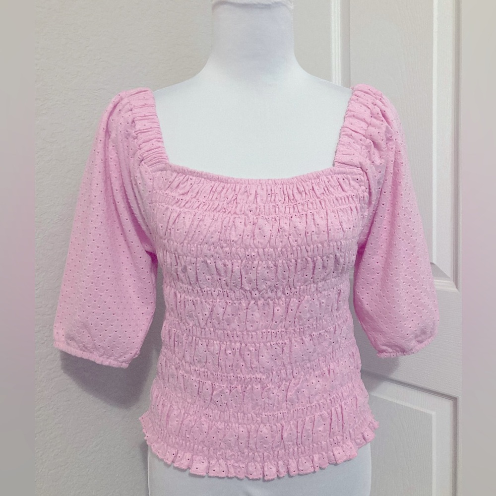 BB Dakota Steve Madden Pink Tulle Blouse size L